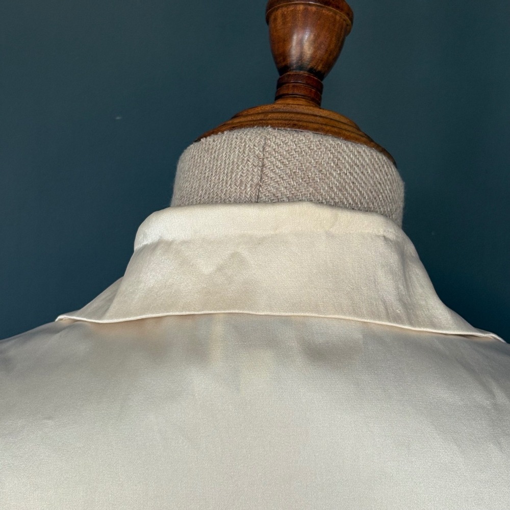 New w Tags - 1990s Todd Oldham Cream Silk Blouse | Size Small | Rare Deadstock - Picture 8 of 13